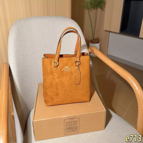 코치 스테이션 캐리올 스웨이드 토트백