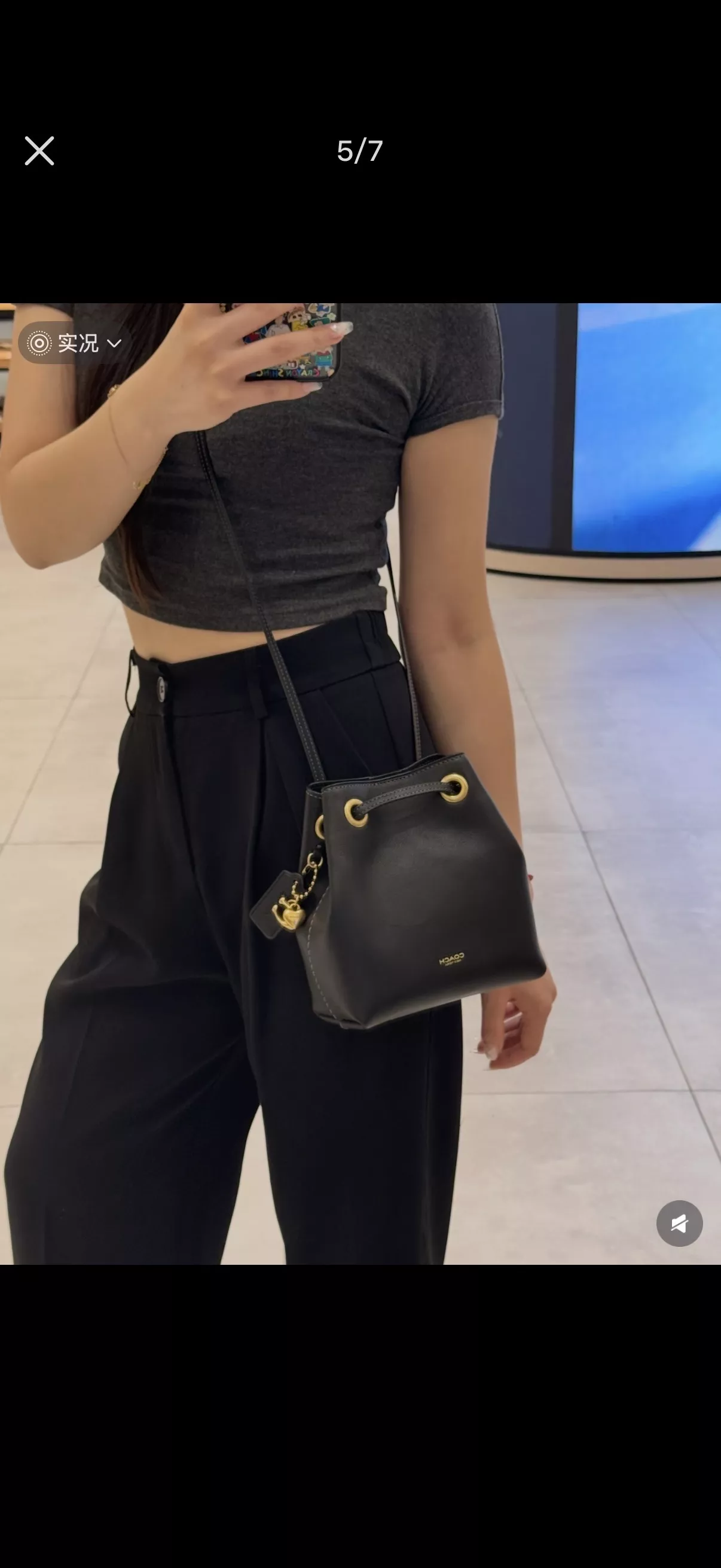 코치 제이드 미니 복주머니 버킷백 상세 이미지 19