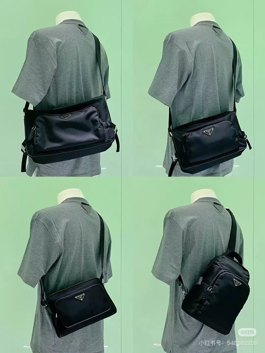 프라다 리나일론 사피아노 가죽 트리밍 메신저백 상세 이미지 55