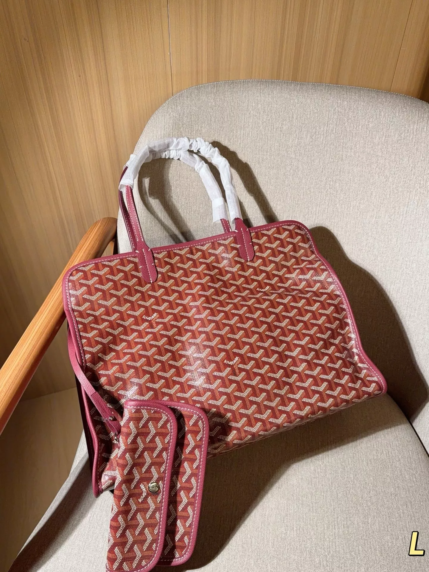 고야드 하디 패턴 통근용 노트북 토트백 상세 이미지 25