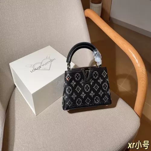 루이비통 카퓌신 워터드롭 장식 미니 토트백