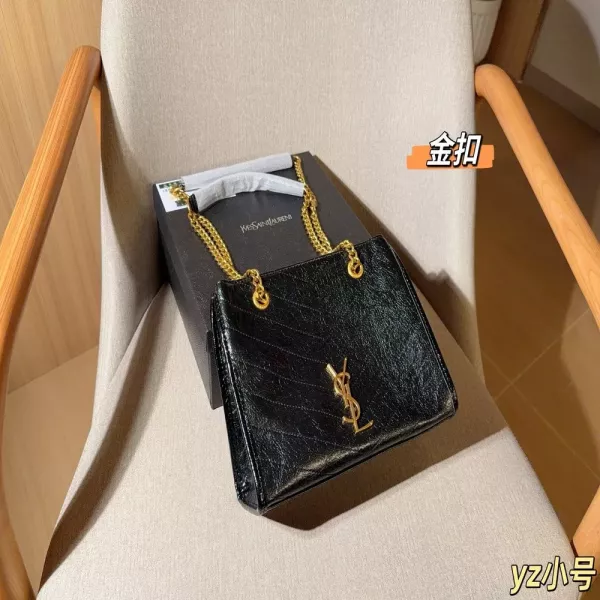 입생로랑 니키 빈티지 레더 체인 쇼핑백