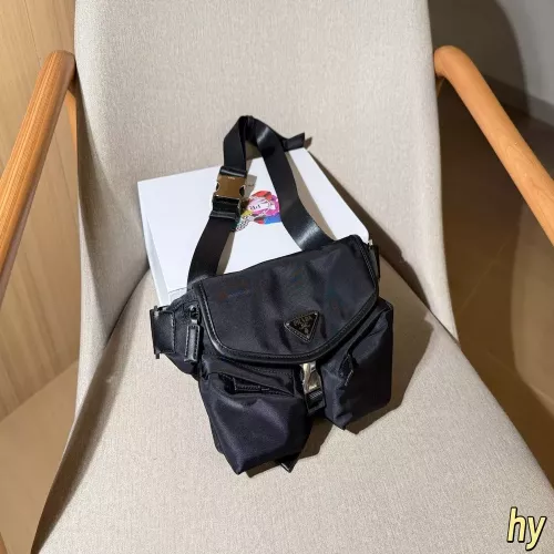 프라다 멀티 포켓 나일론 방수 패브릭 웨이스트백