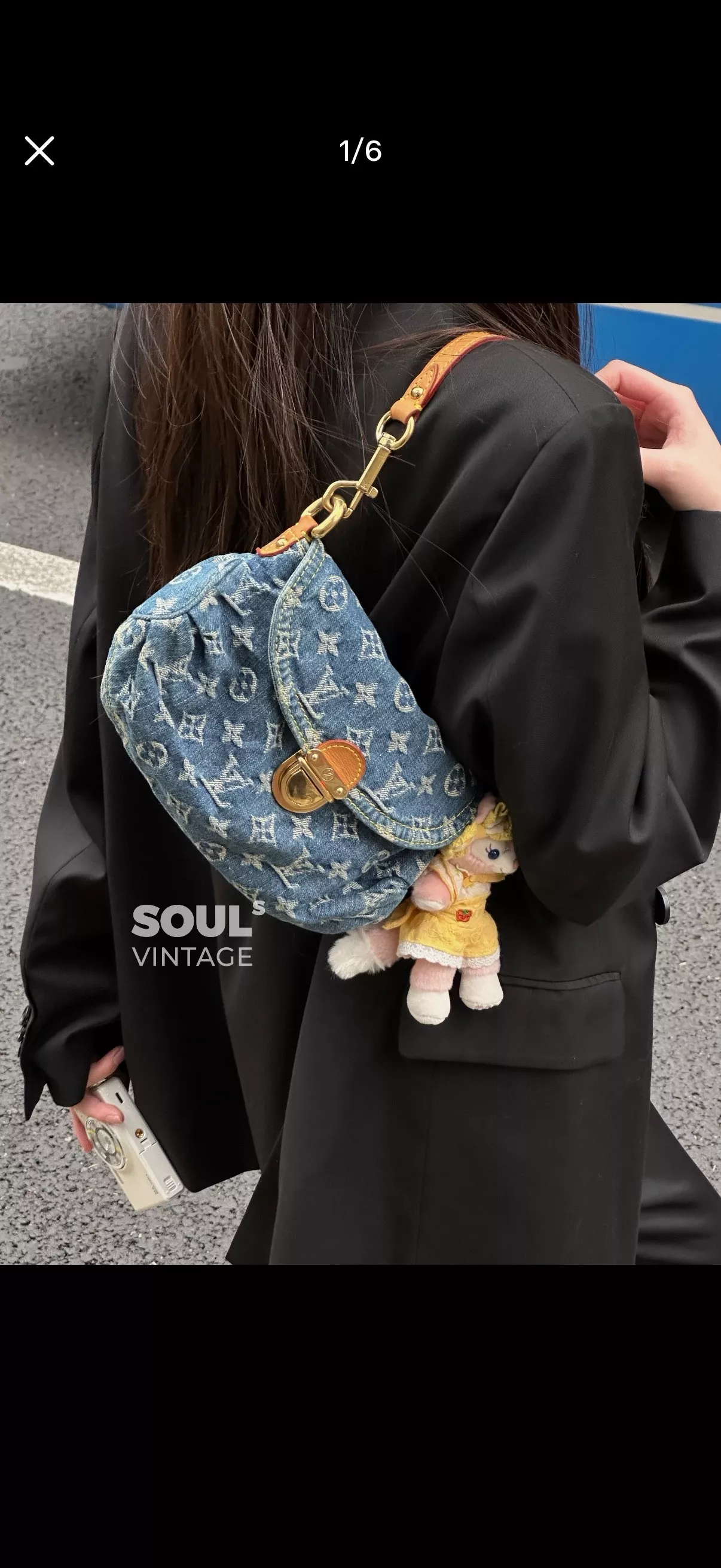 루이비통 선셋 리미티드 데님 모노그램 숄더백 상세 이미지 13