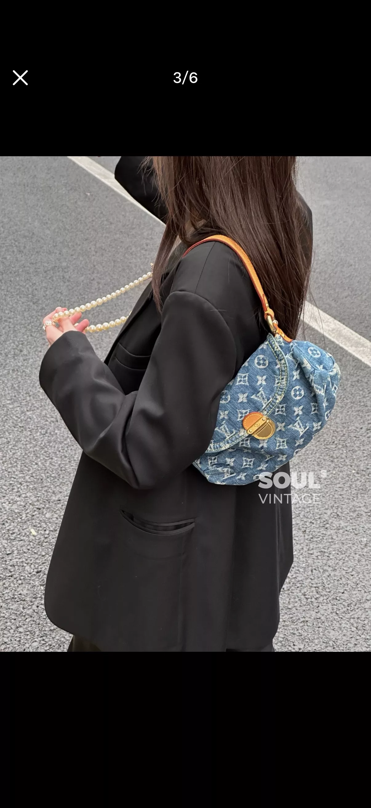 루이비통 선셋 리미티드 데님 모노그램 숄더백 상세 이미지 12