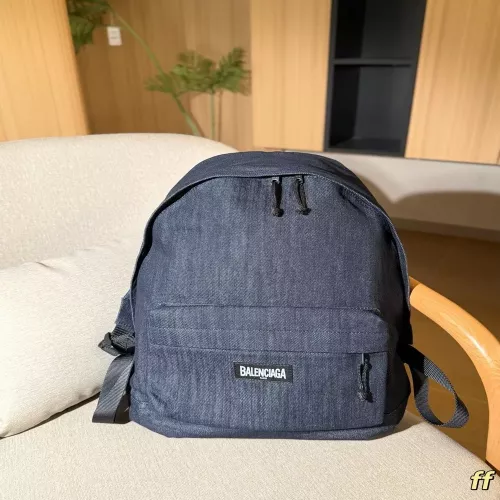 발렌시아가 데님 여행용 백팩