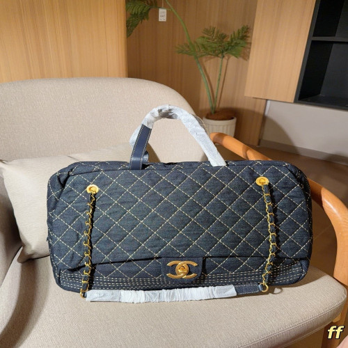 샤넬 데님 체인 여행용 보스턴백