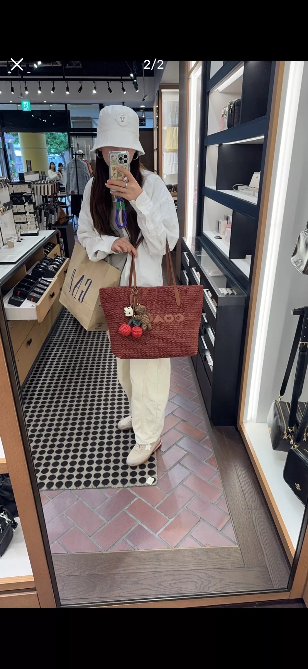 코치 라탄 스타일 대용량 비치 토트백 상세 이미지 10