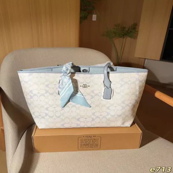 코치 시티 토트 흡버튼 쇼핑 쇼퍼백