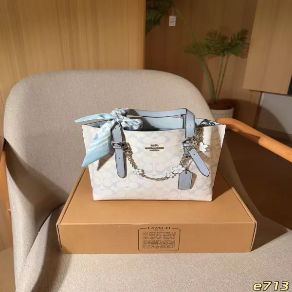 코치 몰리 25 시그니처 패턴 토트백