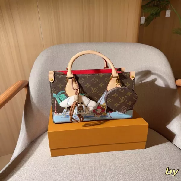 루이비통 정글 프린트 온더고 미니 토트백
