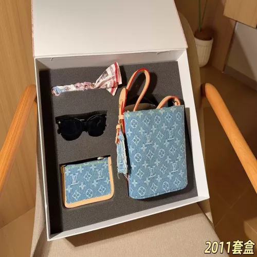 루이비통 올 인 BB 데님 모노그램 버킷백
