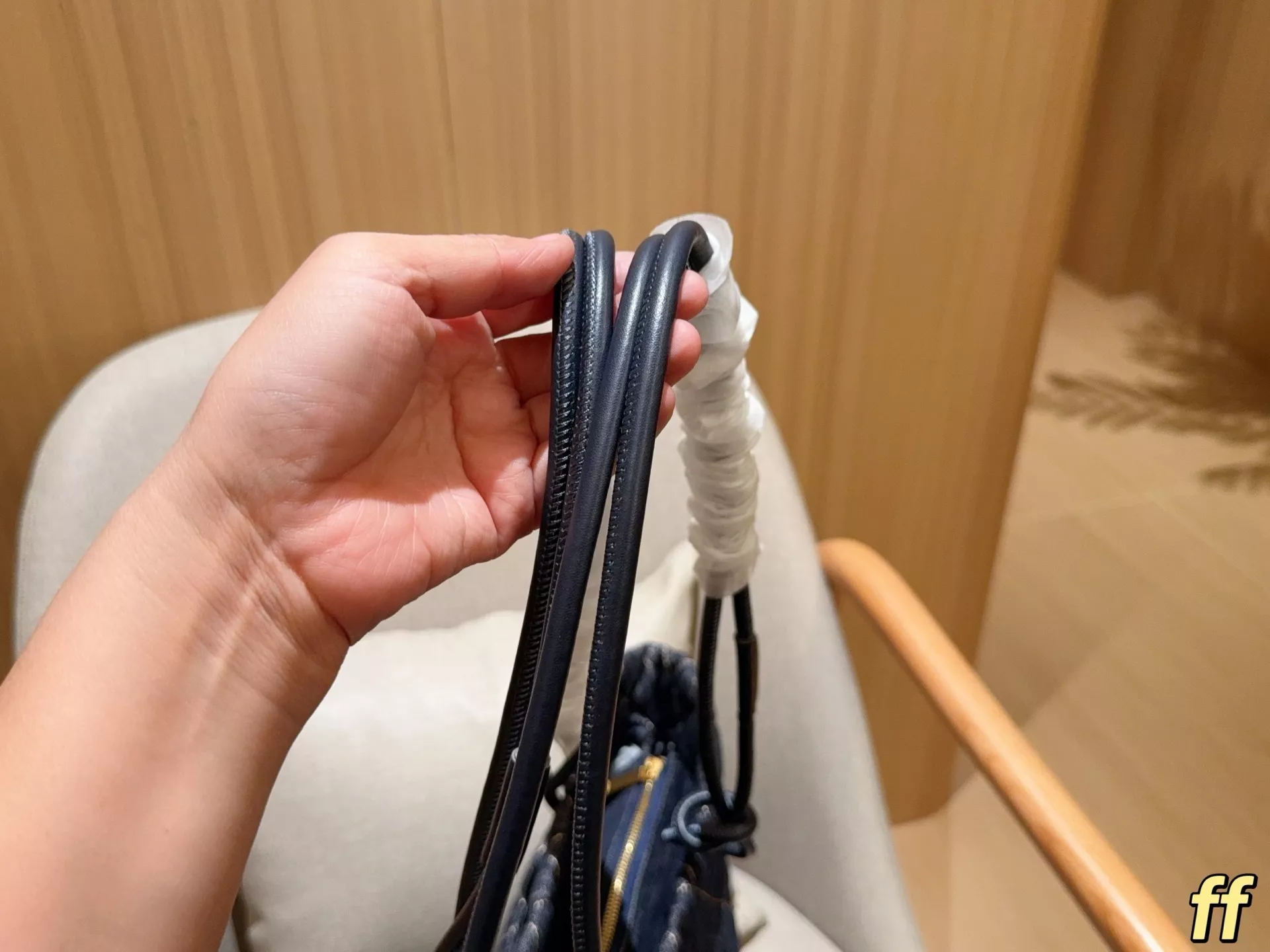 샤넬 빈티지 퀼팅 데님 대용량 쇼퍼백 상세 이미지 8