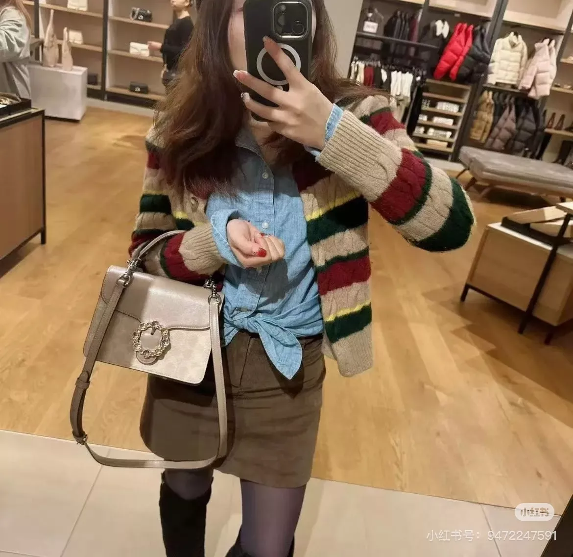 코치 코트니 크리스탈 버클 박스 토트백 상세 이미지 20