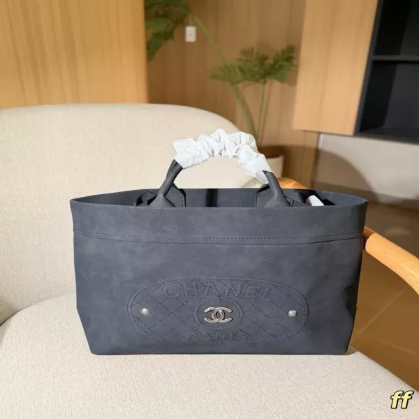 샤넬 빈티지 무광 로고 포켓 쇼퍼백