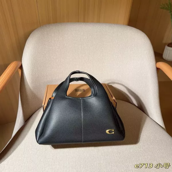 코치 라나 블랙 가죽 토트백