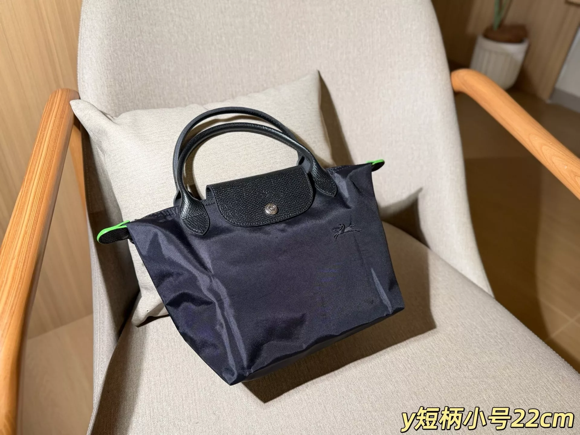 롱샴 클래식 숏핸들 폴딩 나일론 토트백 상세 이미지 1