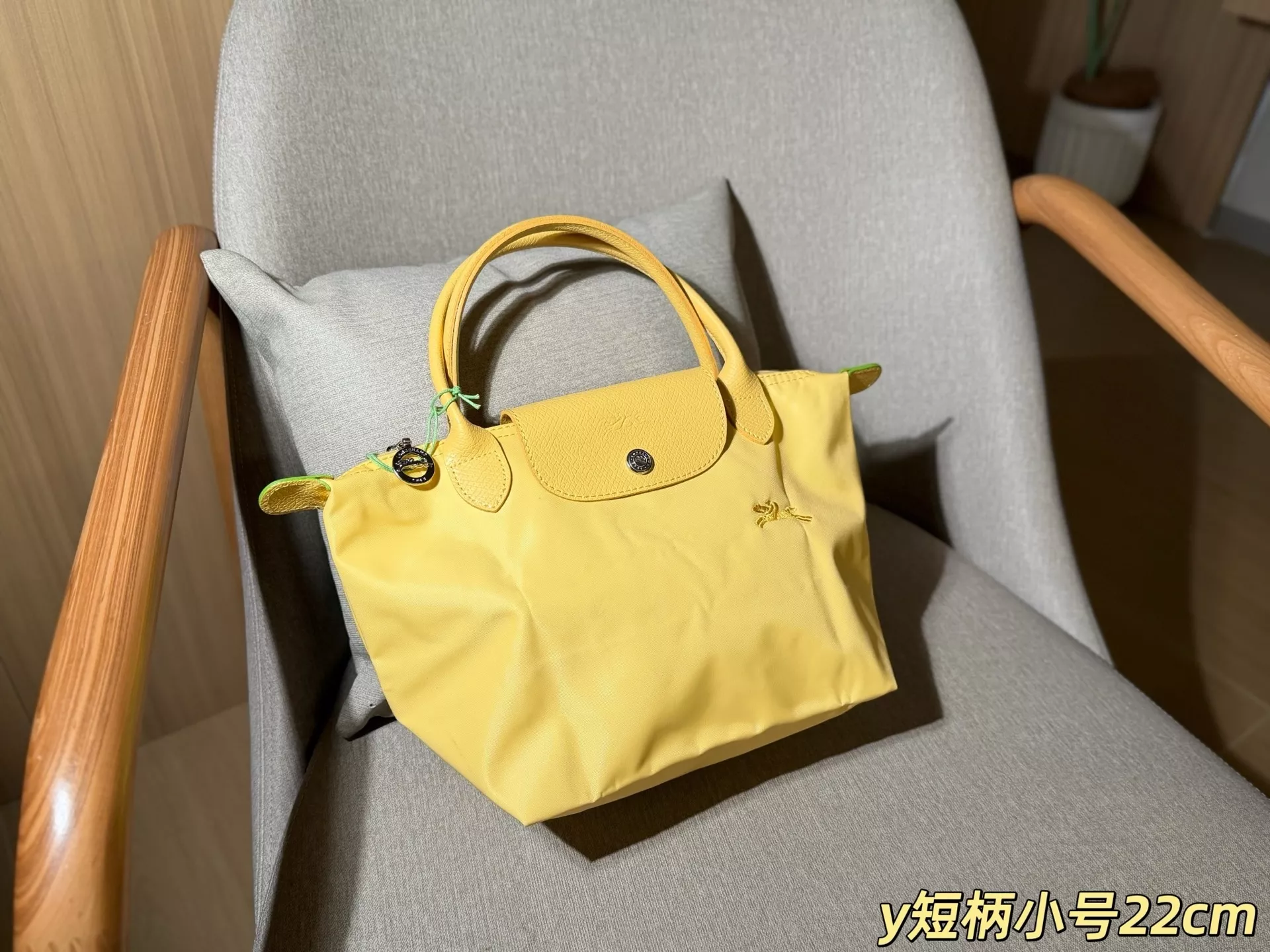 롱샴 클래식 숏핸들 폴딩 나일론 토트백 상세 이미지 13
