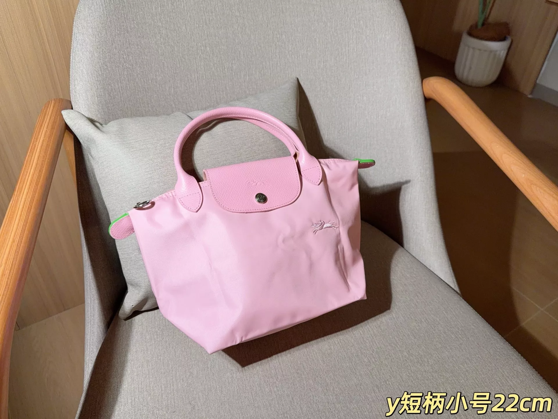 롱샴 클래식 숏핸들 폴딩 나일론 토트백 상세 이미지 25