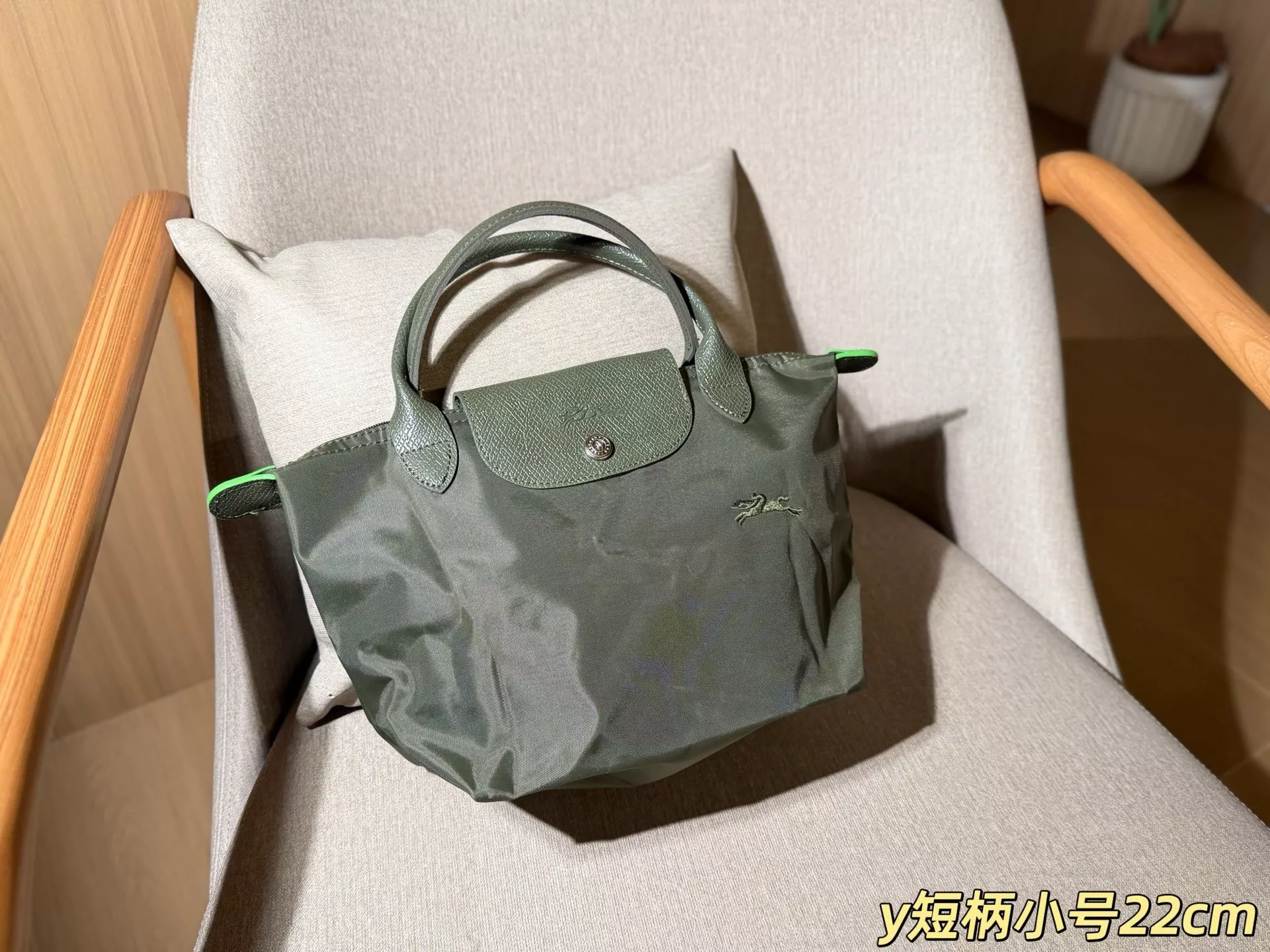 롱샴 클래식 숏핸들 폴딩 나일론 토트백 상세 이미지 22