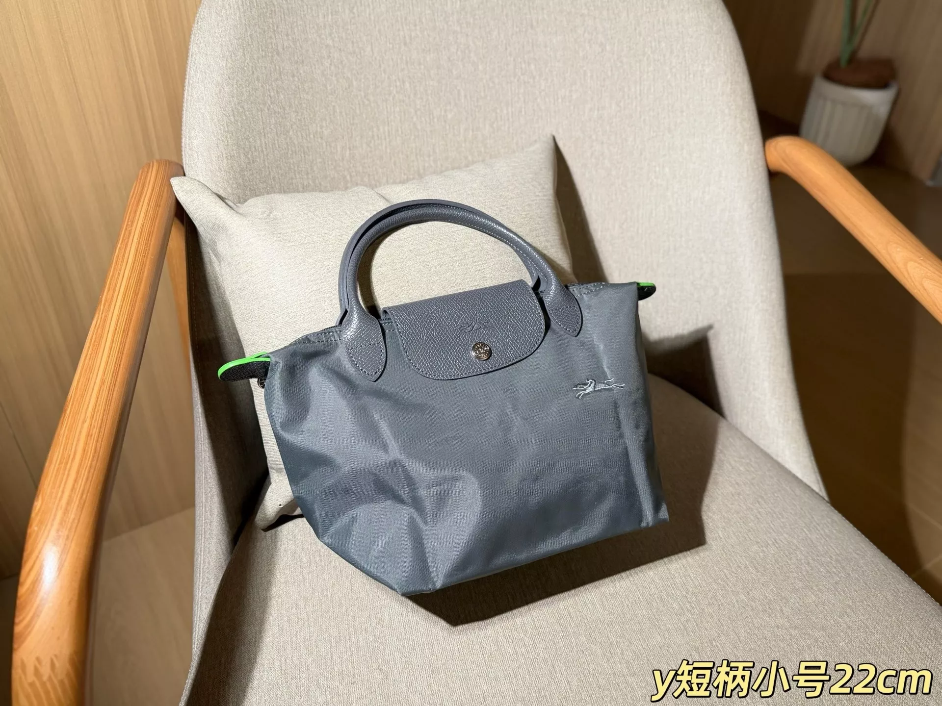 롱샴 클래식 숏핸들 폴딩 나일론 토트백 상세 이미지 19