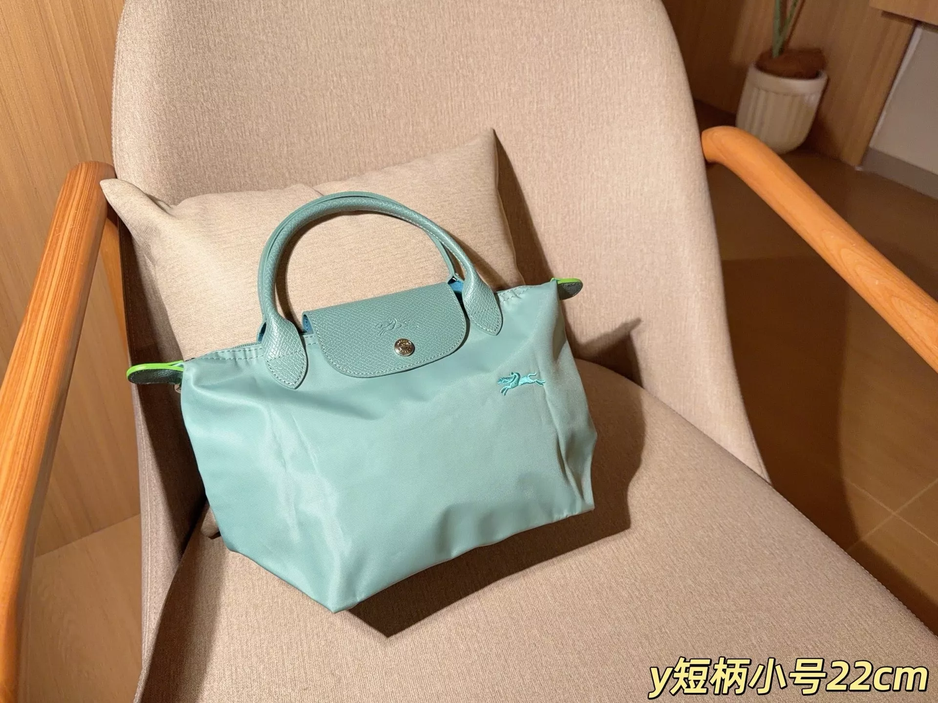 롱샴 클래식 숏핸들 폴딩 나일론 토트백 상세 이미지 28
