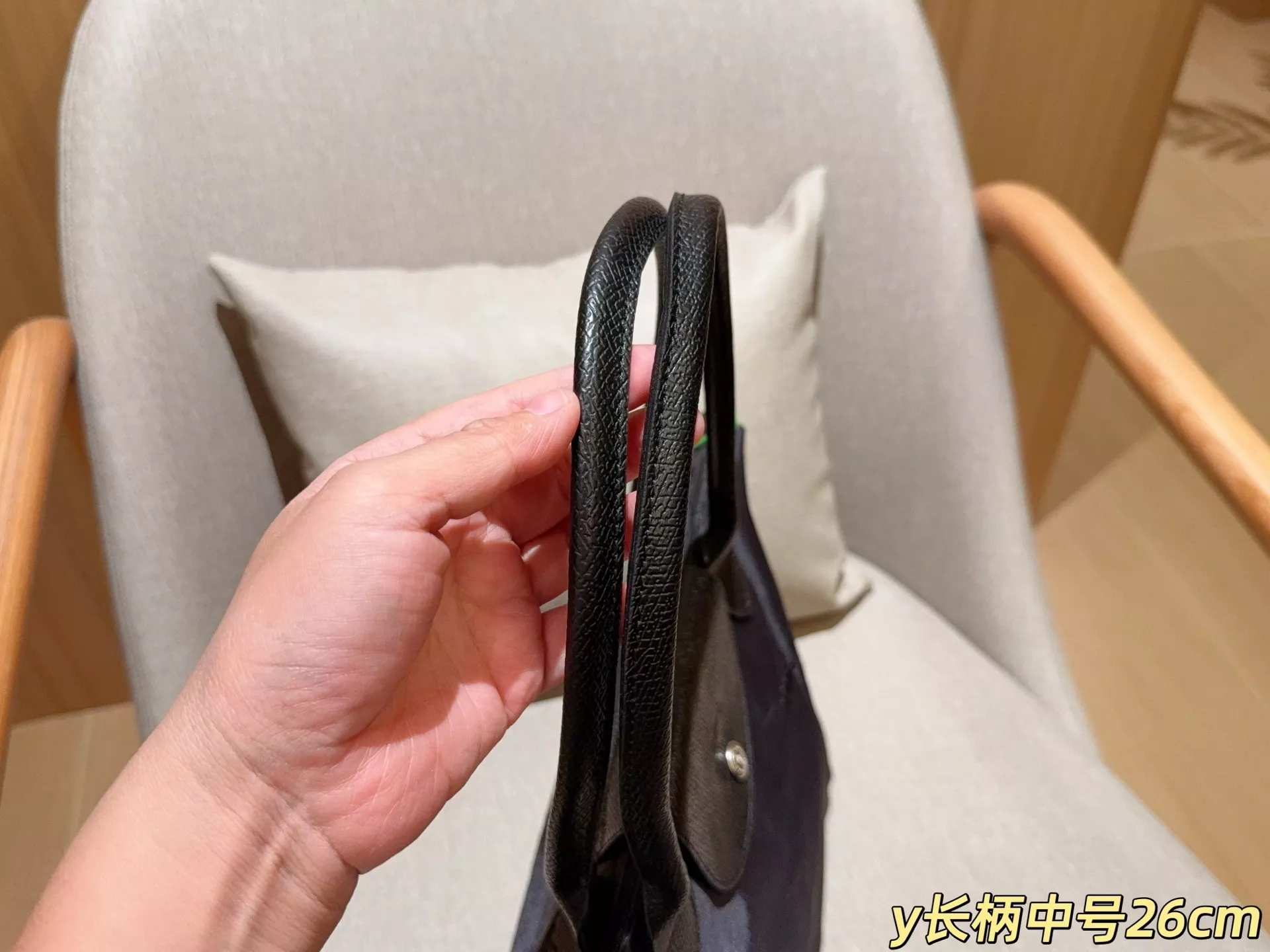 롱샴 클래식 롱핸들 접이식 중형 토트백 상세 이미지 8