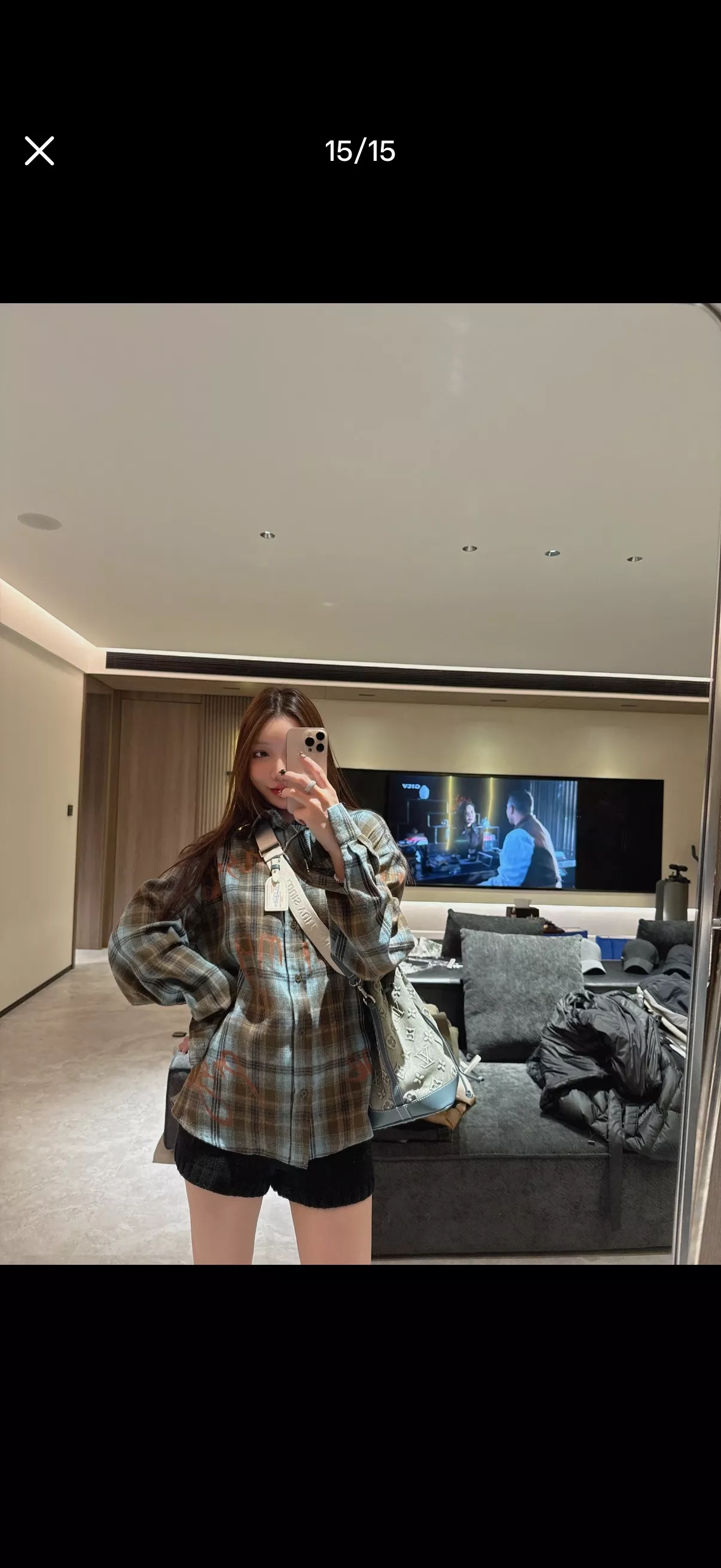 루이비통 데님 모노그램 드로스트링 버킷백 상세 이미지 13