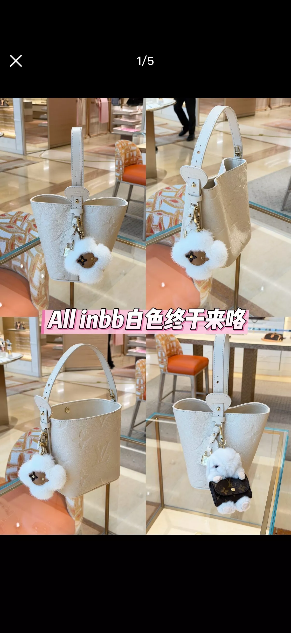 루이비통 압화 엠보 버킷 미니백 상세 이미지 22