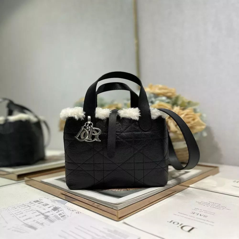 디올 디올알프스 뚜주르 세로형 양가죽 토트백