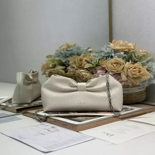 디올 램스킨 리본 체인 장식 체인백