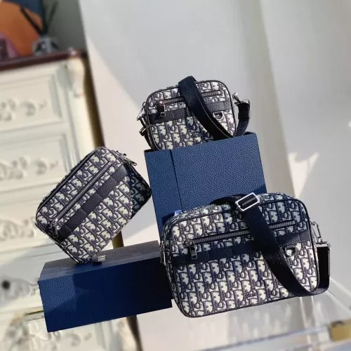 디올 오블리크 프린트 캔버스 사파리 메신저백