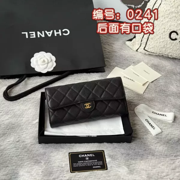 샤넬 클래식 CF 캐비어 퀼팅 코인포켓 장지갑