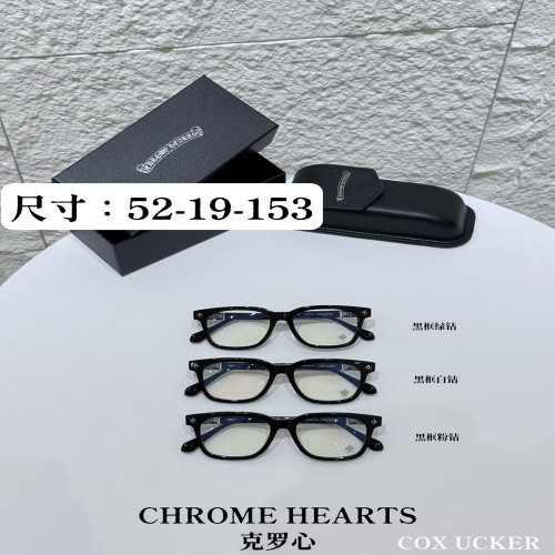 크롬하츠 925 실버 크로스 장식 아세테이트 안경테