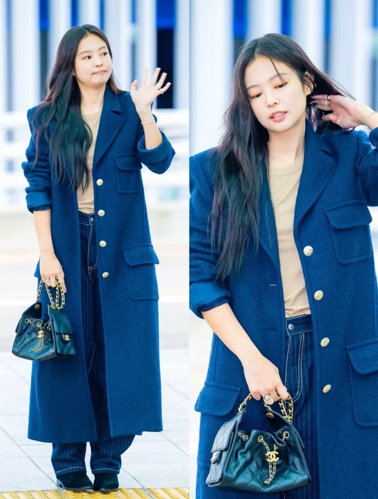 샤넬 25 라인 블랙 캐비어 패턴 체인 호보백 상세 이미지 41