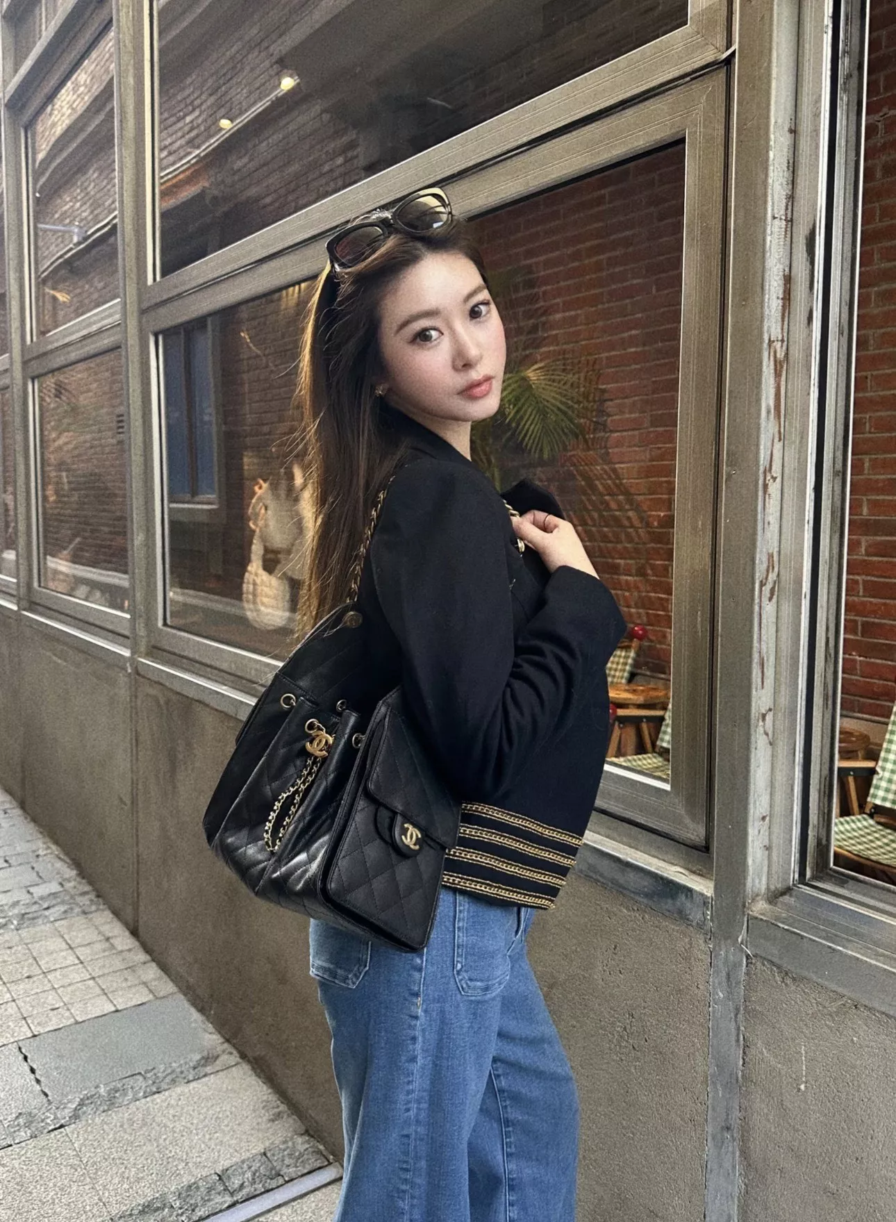 샤넬 25 라인 블랙 캐비어 패턴 체인 호보백 상세 이미지 27