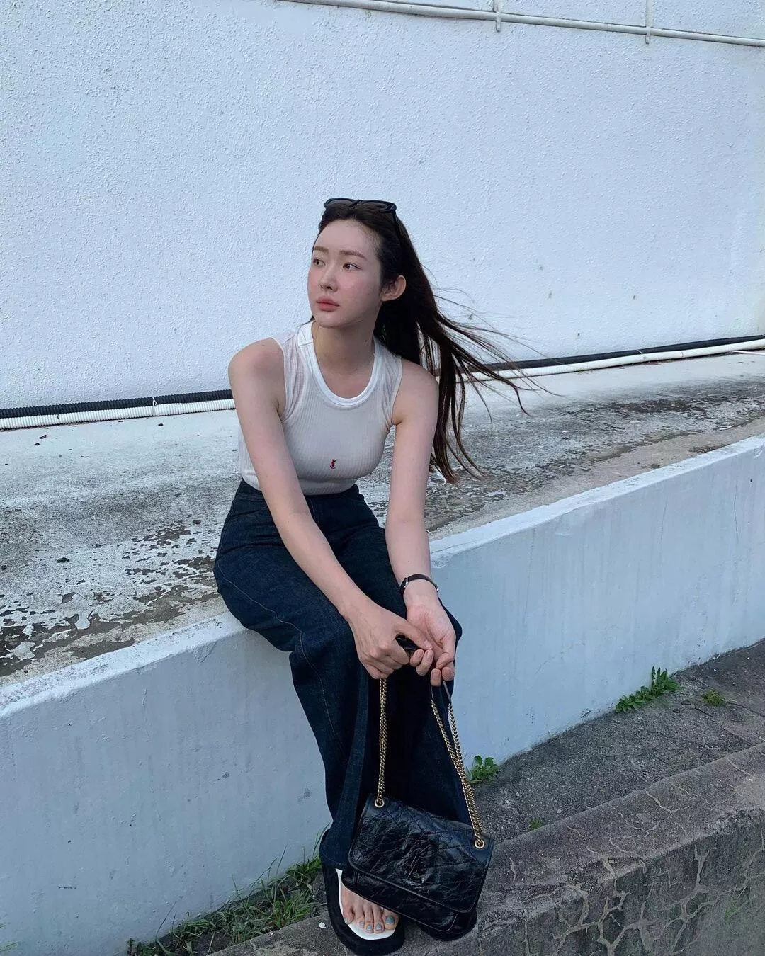 입생로랑 빈티지 오일왁스 소가죽 체인 플랩 숄더백 상세 이미지 131