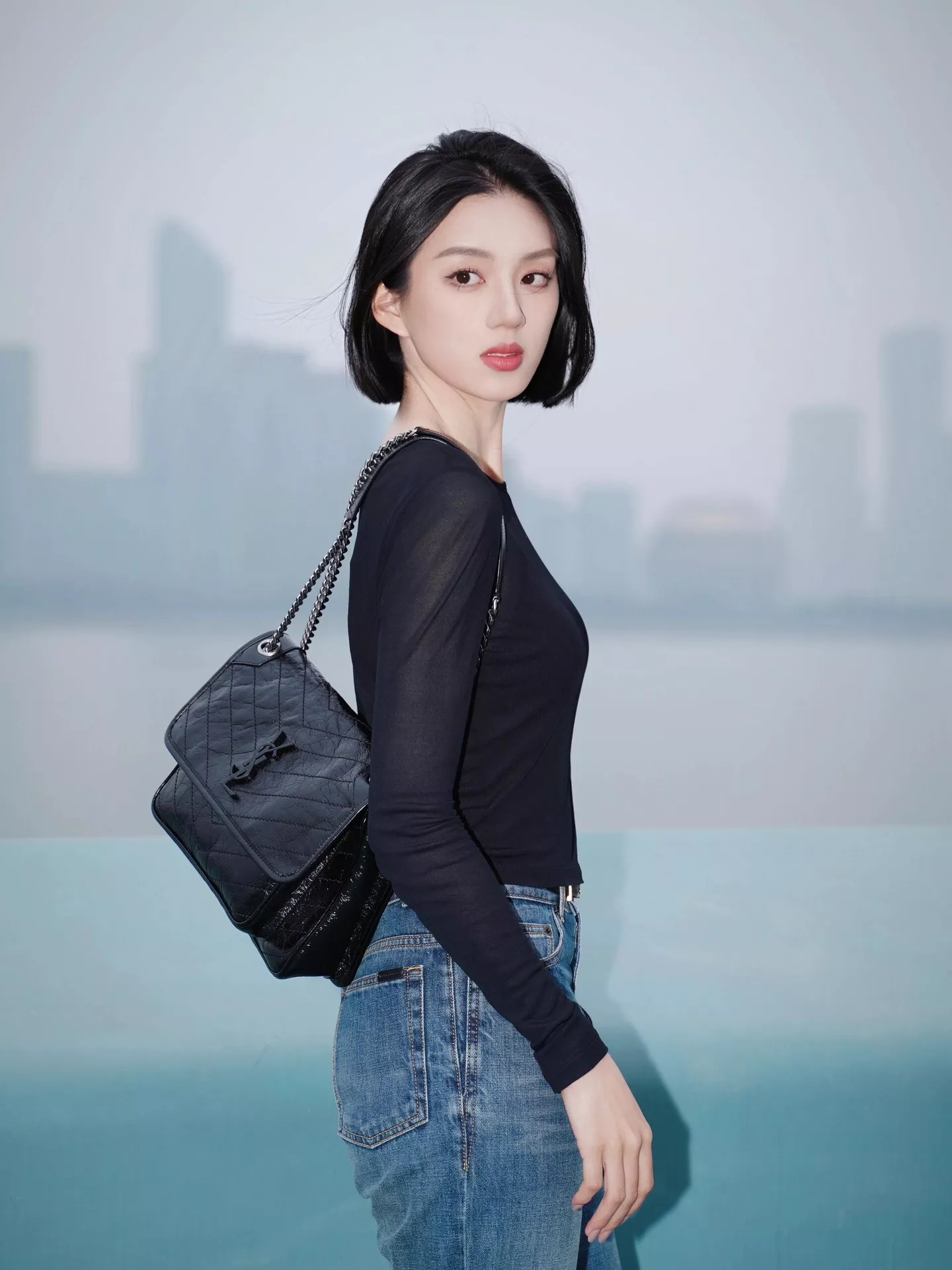 입생로랑 빈티지 오일왁스 소가죽 체인 플랩 숄더백 상세 이미지 117