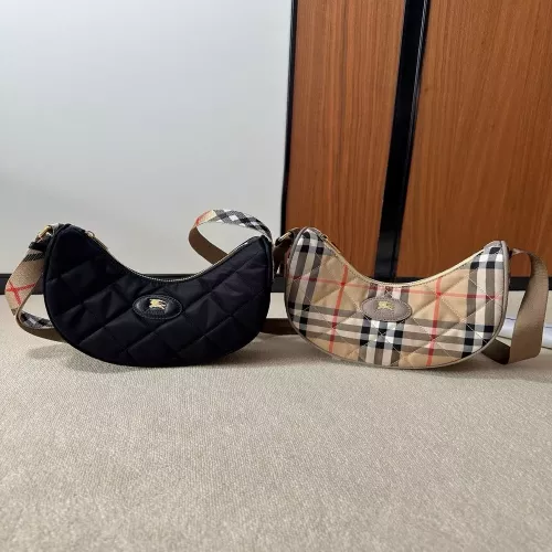 버버리 빈티지 체크 퀼팅 나일론 호스슈 호보백