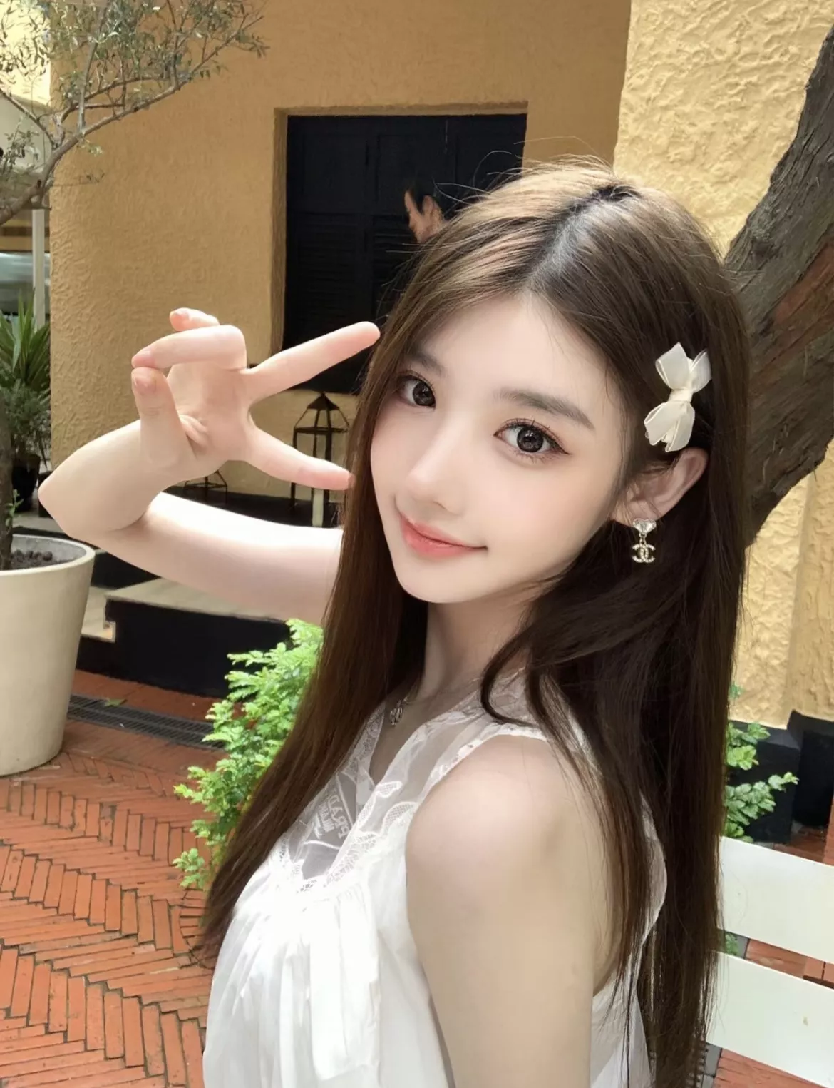 샤넬 하트 드롭 더블 C 스톤 귀걸이 상세 이미지 21