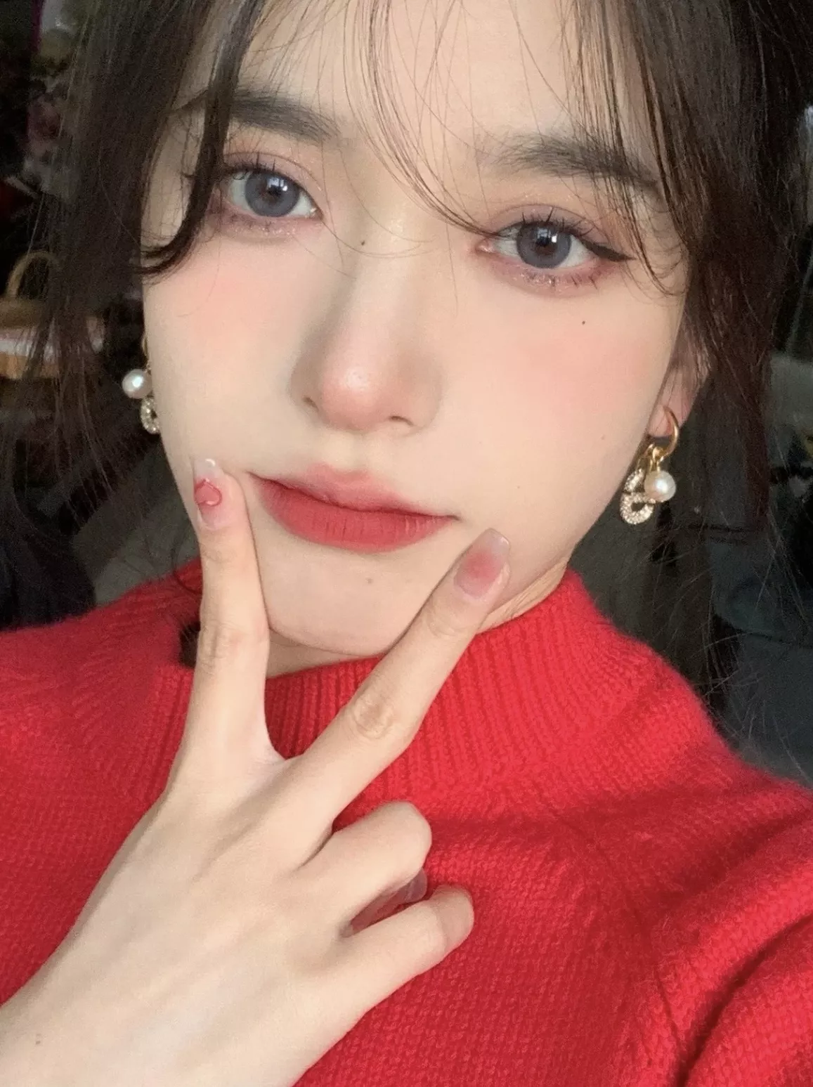 디올 CD 진주 드롭 이어후크 귀걸이 상세 이미지 10