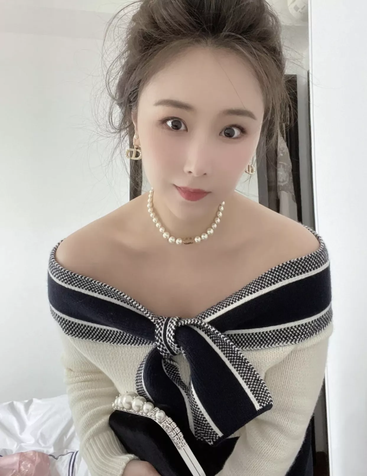 디올 진주 CD 장식 투웨이 귀걸이 상세 이미지 20