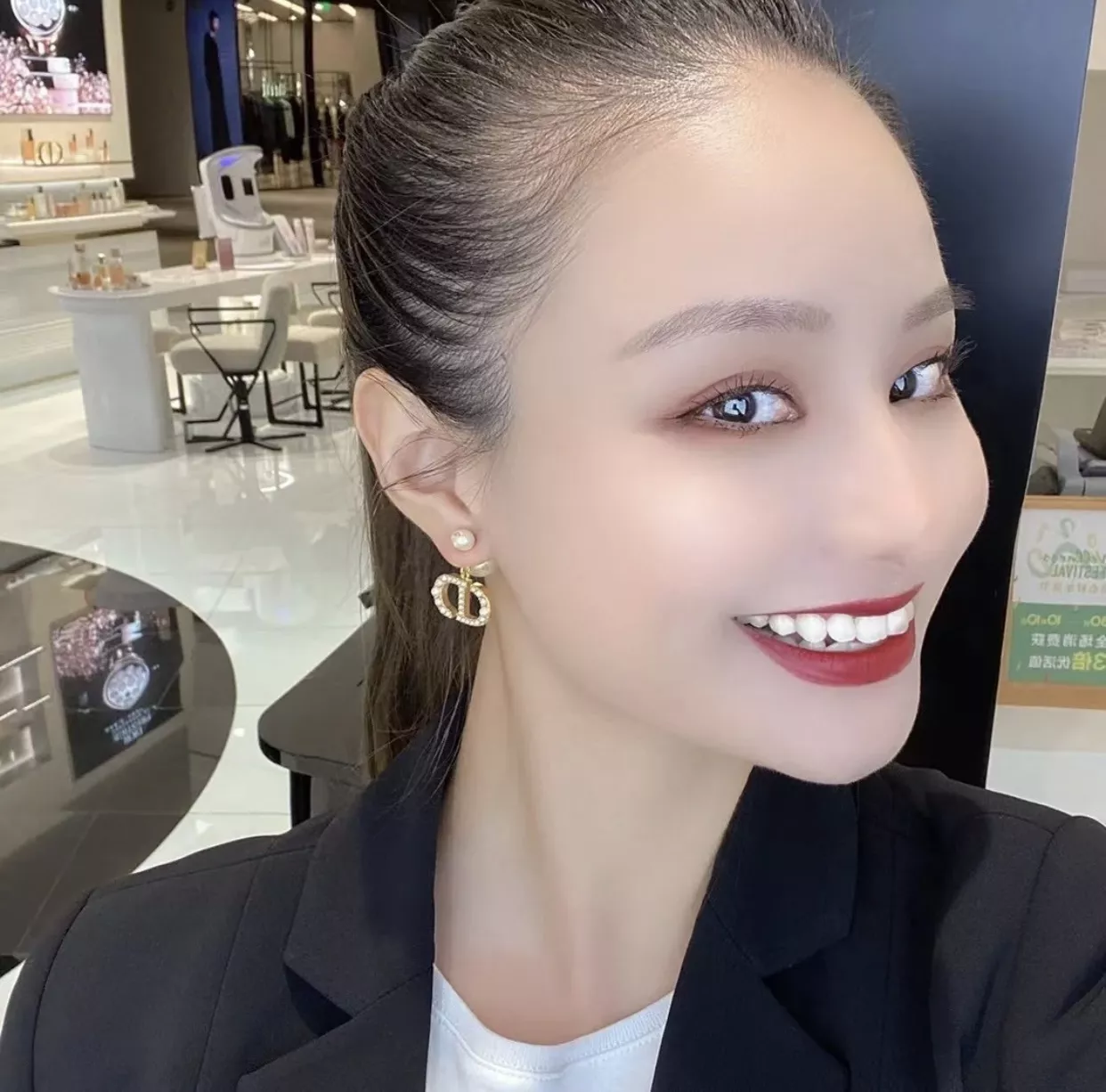 디올 진주 CD 장식 투웨이 귀걸이 상세 이미지 21