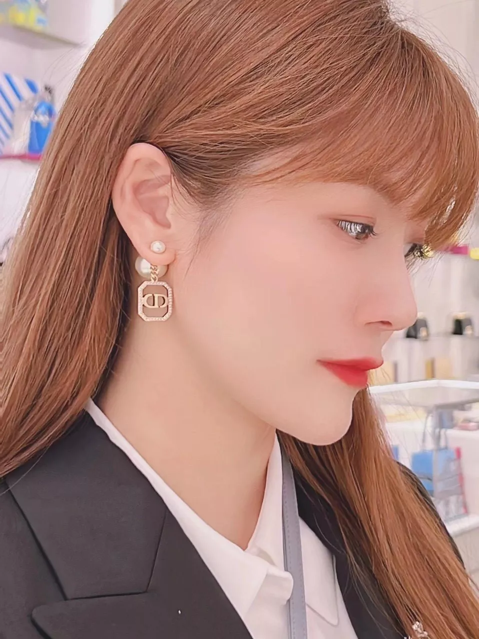 디올 CD 레터 진주 드롭 귀걸이 상세 이미지 20