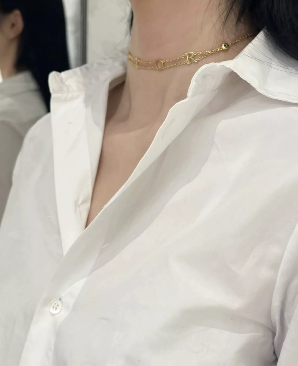 디올 레터 더블 레이어드 목걸이 상세 이미지 14