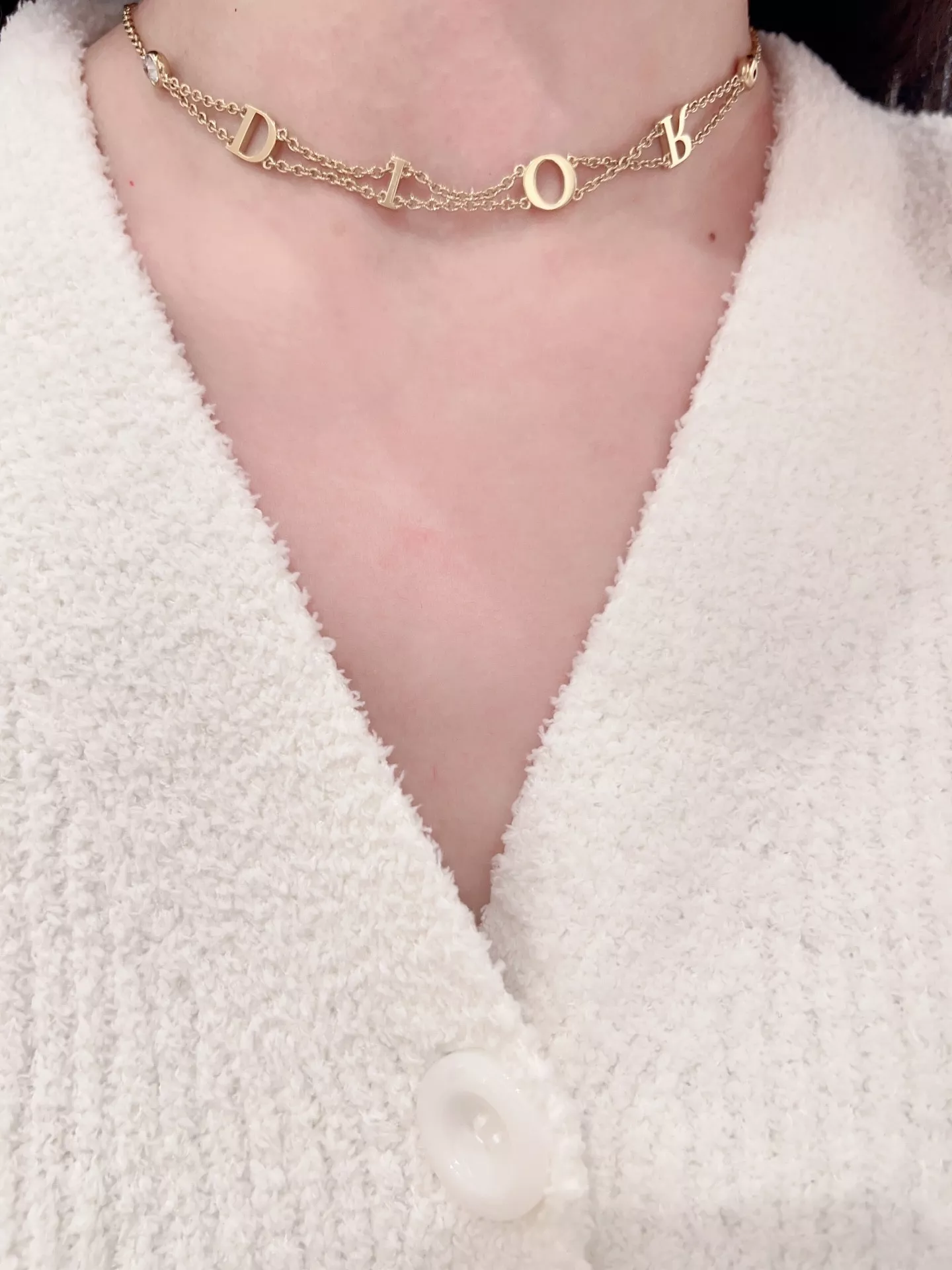 디올 레터 더블 레이어드 목걸이 상세 이미지 17