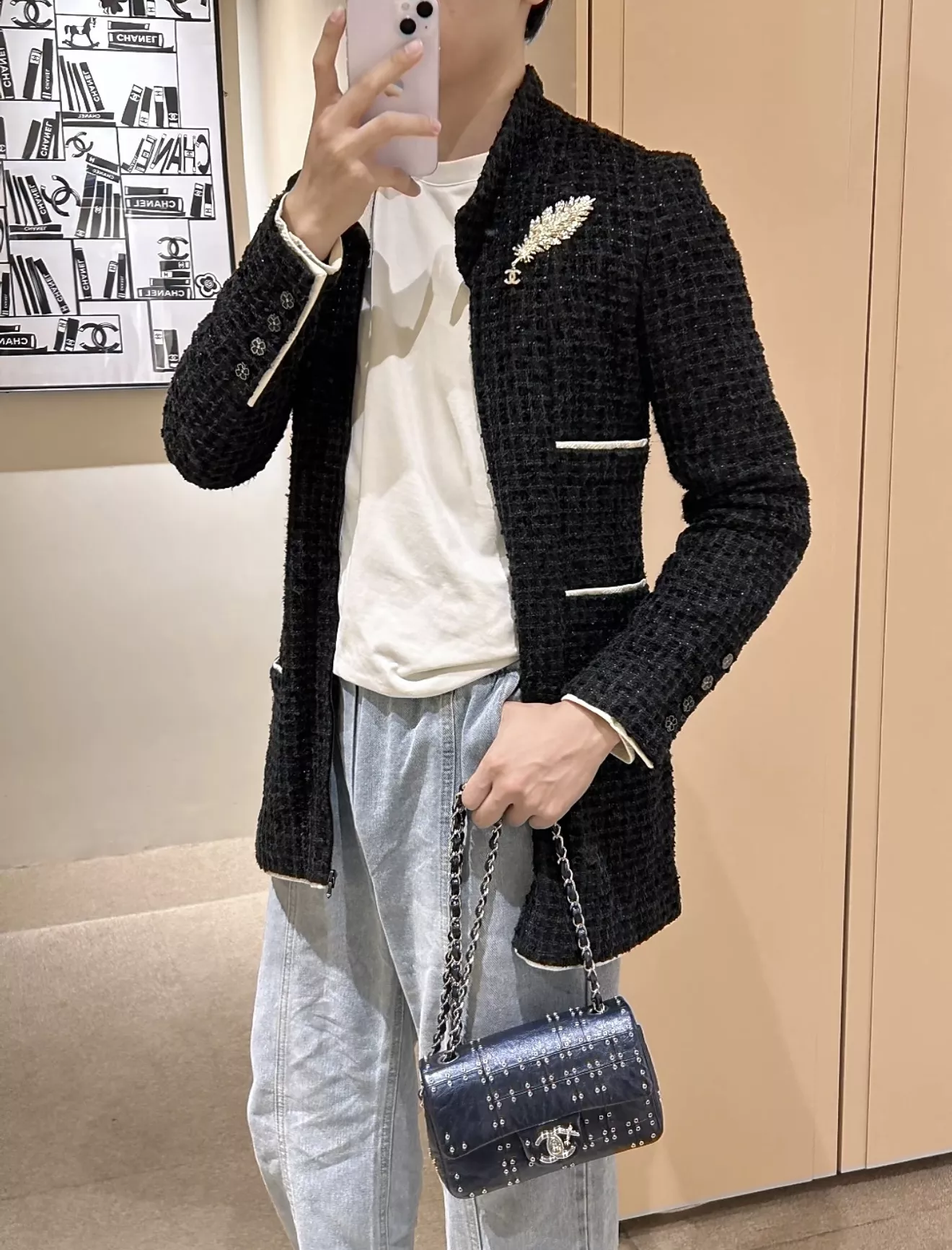 샤넬 깃털 모티브 크리스탈 장식 브로치 상세 이미지 24