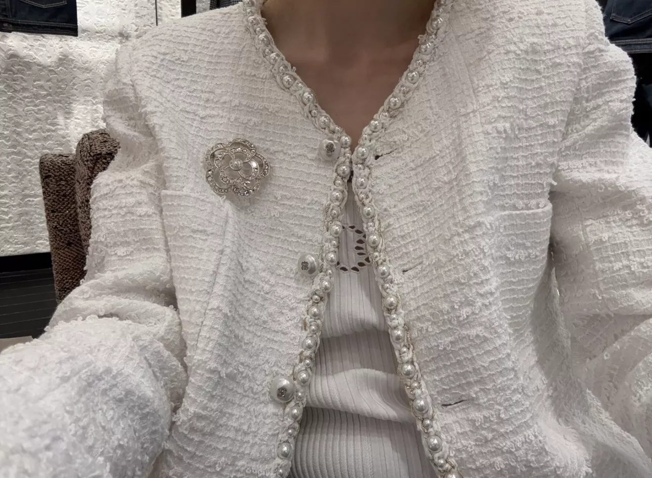 샤넬 하트 스타 크리스털 까멜리아 브로치 상세 이미지 15