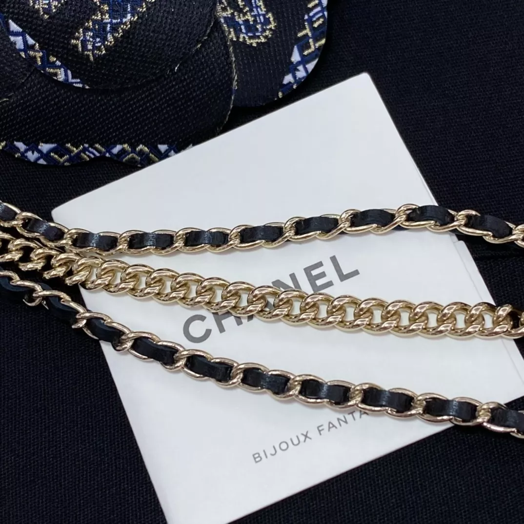 샤넬 퀼팅 램스킨 진주 더블 C 체인벨트 상세 이미지 6