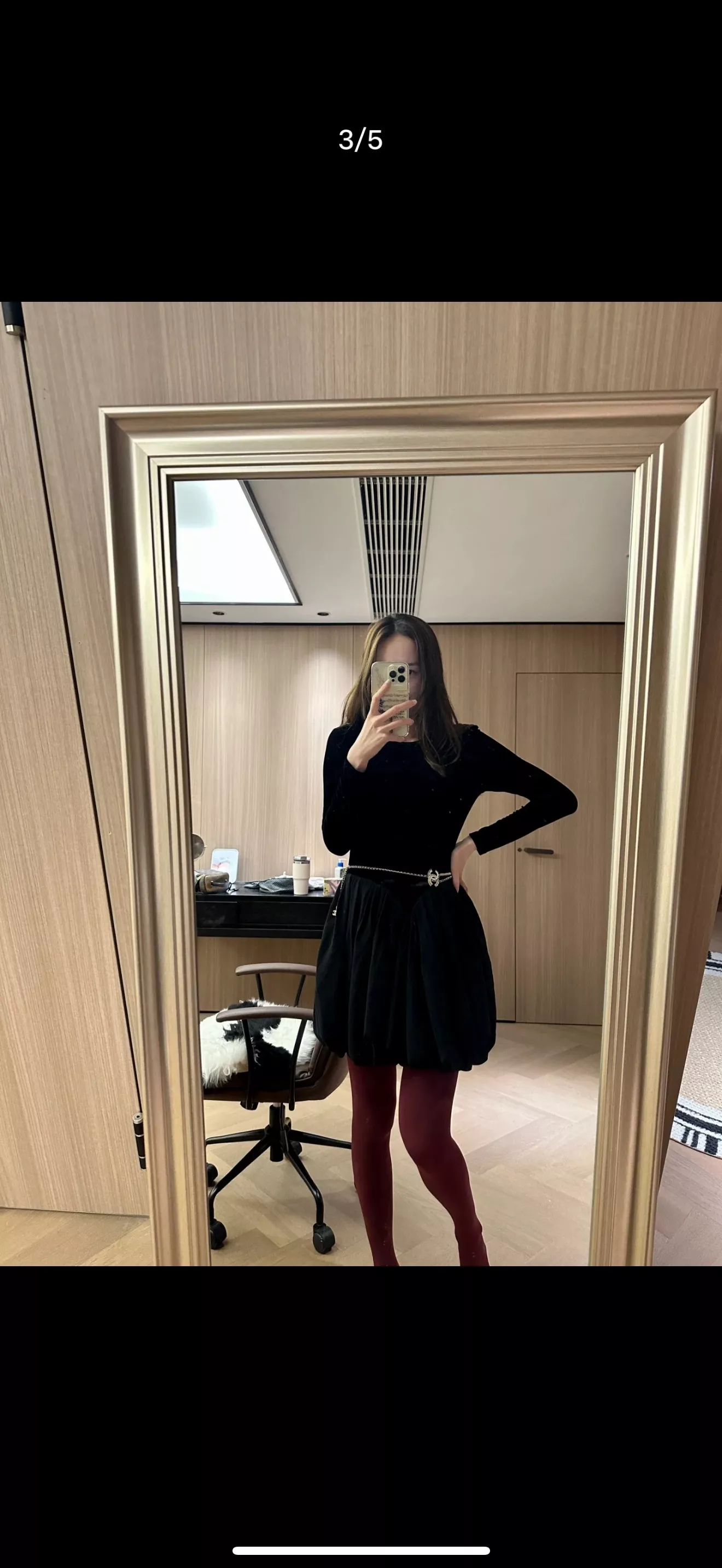 샤넬 퀼팅 램스킨 진주 더블 C 체인벨트 상세 이미지 14